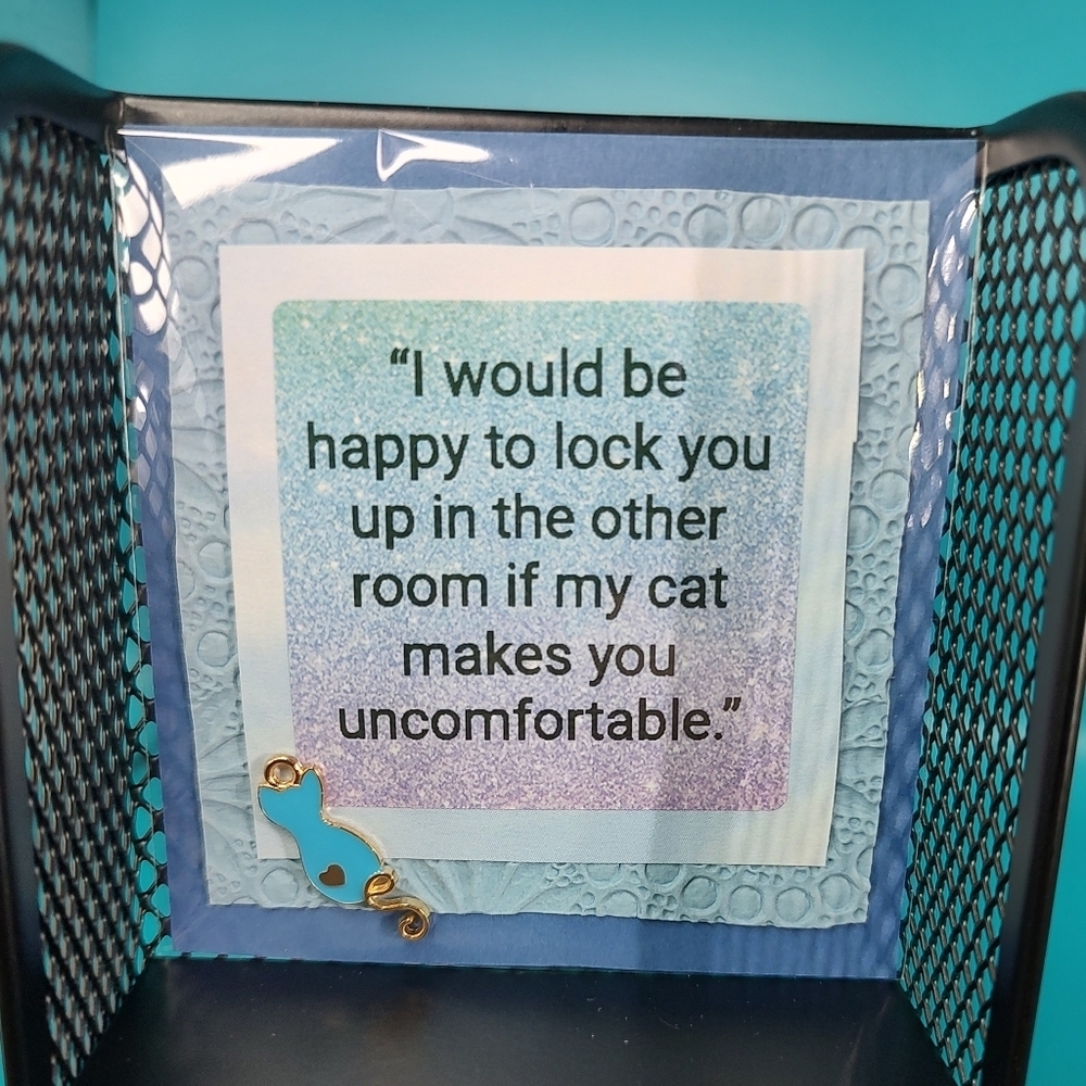 Handmade Inspirational Quotes with Charm! Nursing Home Crafts! Cat